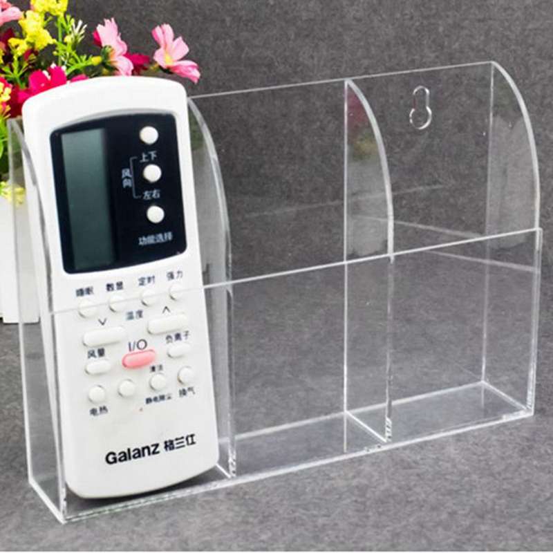 Clear Acrylic Remote Control Holder Wall Mount (three Compartments)