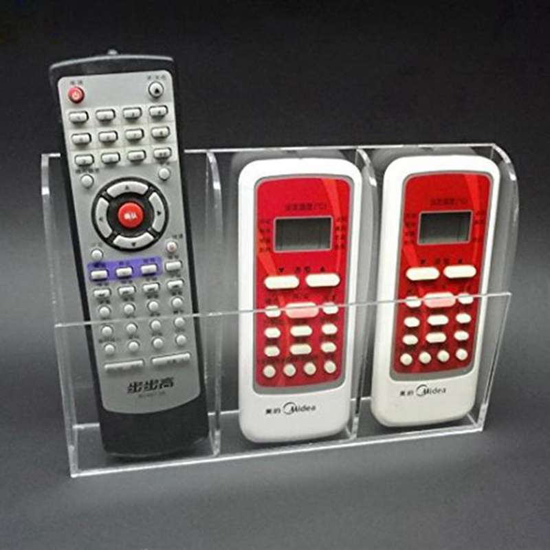 Clear Acrylic Remote Control Holder Wall Mount (three Compartments)