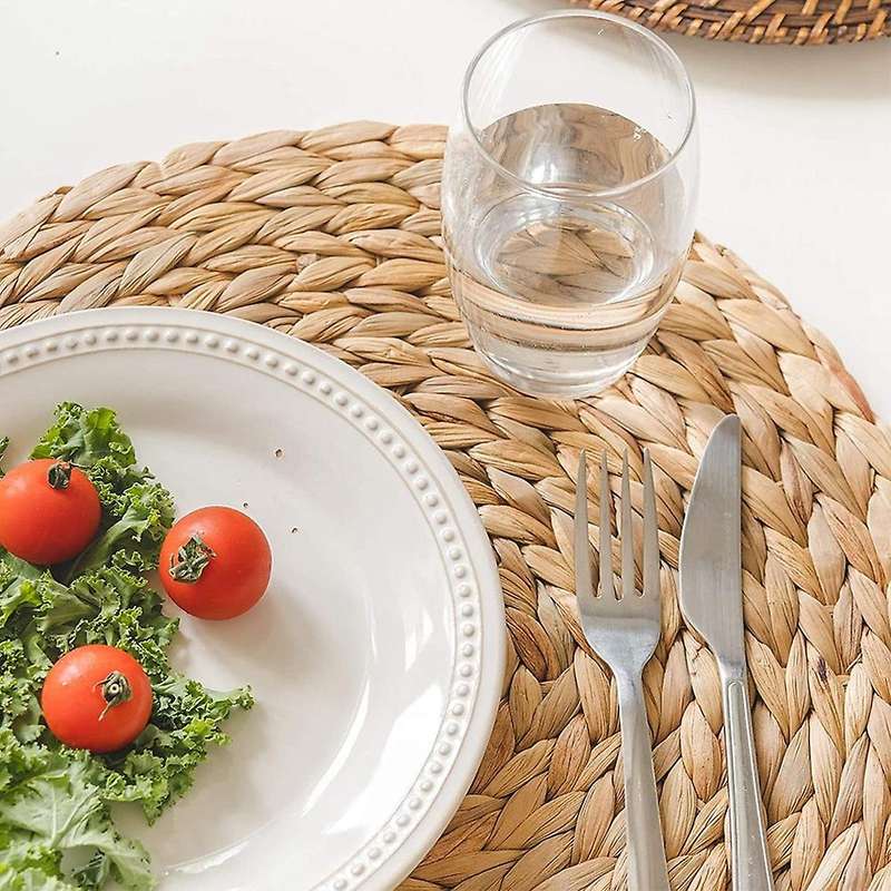 Round Woven Placemats,wicker Placemats,straw Woven Placemats,4 Pieces