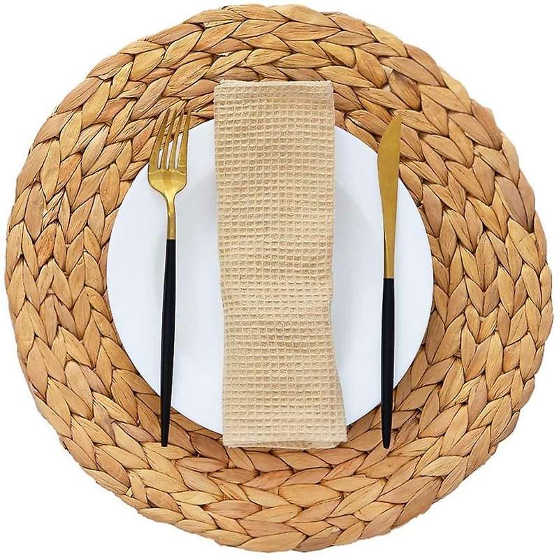 Round Woven Placemats,wicker Placemats,straw Woven Placemats,4 Pieces