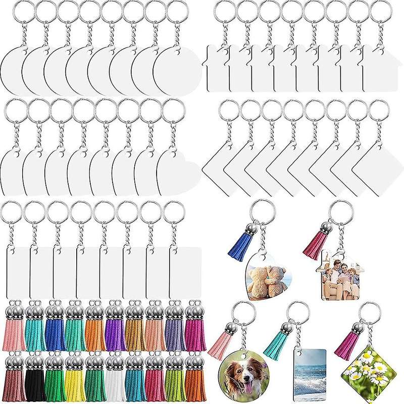160 Pcs Sublimation Ornament Blanks,mdf Keychain Boards Diy Supplies