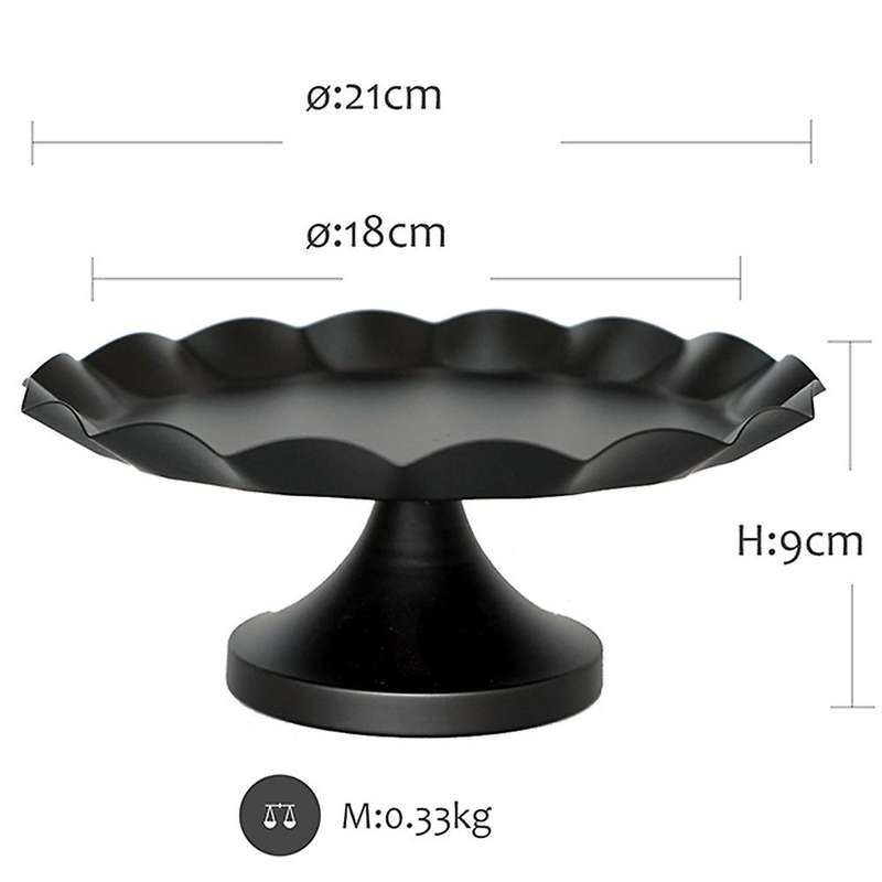 Metal Cake Stand Black Cupcake Plate Tools for Home Decoration-m
