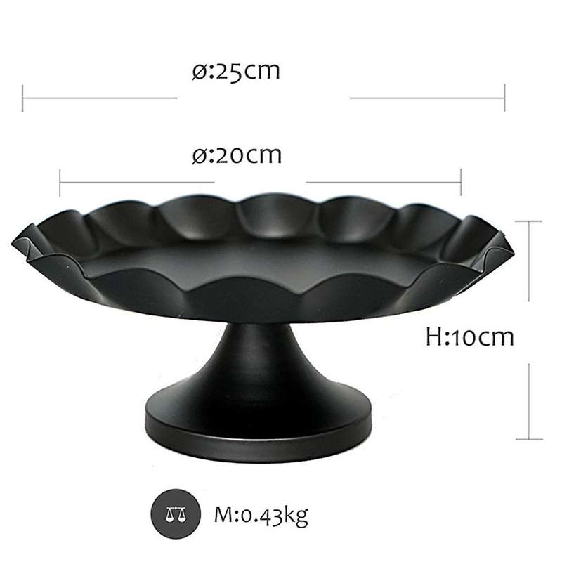 Metal Cake Stand Black Cupcake Plate Tools for Home Decoration-m