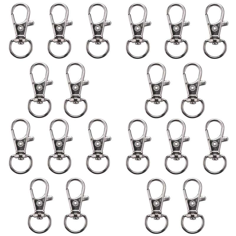 240pcs Swivel Lanyard Snap Hook, Metal Lobster Clasp with Key Rings
