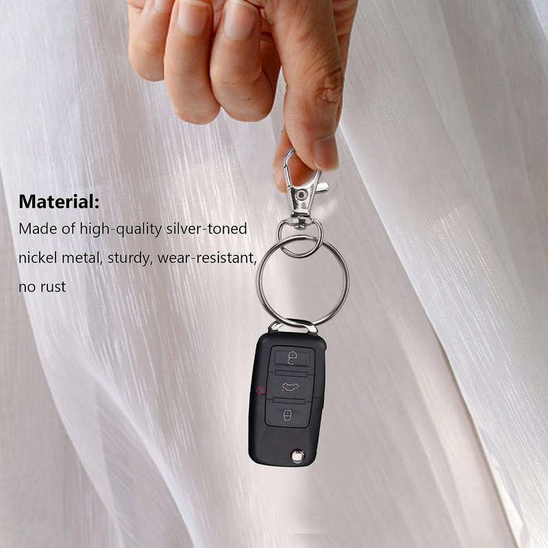 240pcs Swivel Lanyard Snap Hook, Metal Lobster Clasp with Key Rings