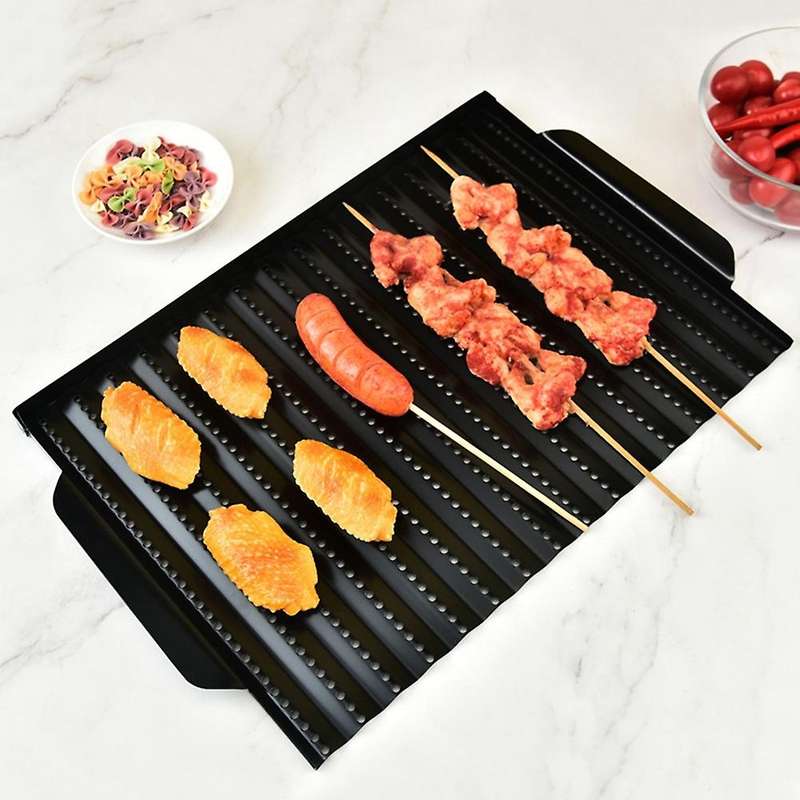 Barbecue Non-stick Frying Pan Grill Pan Outdoor Charcoal Barbecue Pan