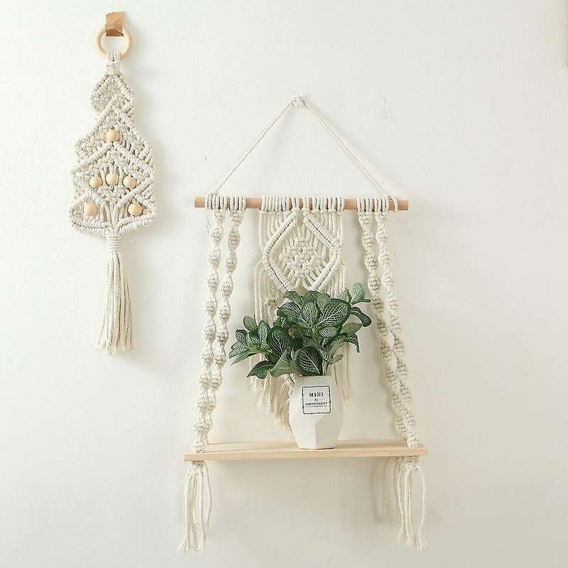 Tapestry Cotton Rope Wall Hanging Shelf Children's Room Decoration