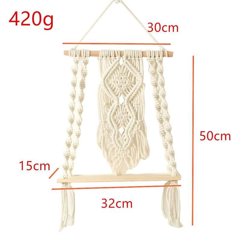 Tapestry Cotton Rope Wall Hanging Shelf Children's Room Decoration