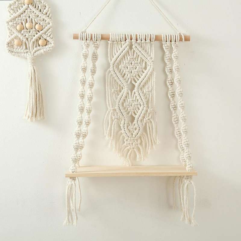 Tapestry Cotton Rope Wall Hanging Shelf Children's Room Decoration