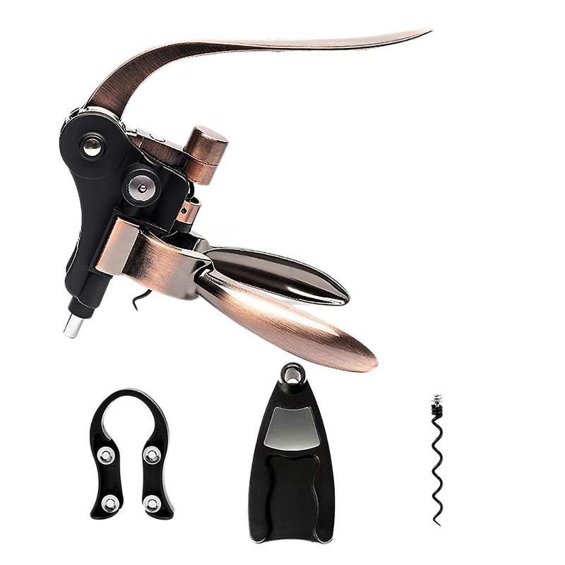 4 Pcs Rabbit Ears Bottle Opener Set Bar Lever Corkscrew Accessories
