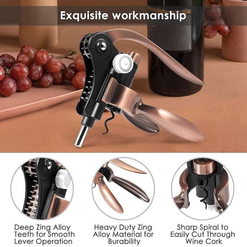 4 Pcs Rabbit Ears Bottle Opener Set Bar Lever Corkscrew Accessories