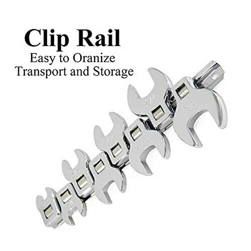 8 Pcs 3/8 Inch Head Movable Opening 3/8-7/8 Imperial Quick Ratchet