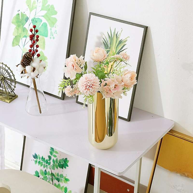 Vase Stainless Steel Flower Arrangement Metal Table Decoration B
