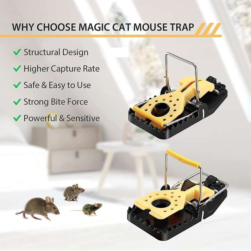 Cat Mouse Trap, 12 Pack Mice Killer with Cheese-like Shape for Indoor