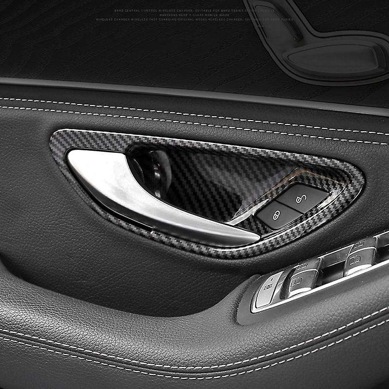 Carbon Fiber Door Handle Bowl Cover for C E Glc Class W205 X253 15-21