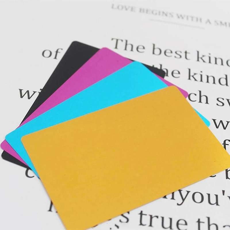 100pcs 0.2mm Ultra-thin Aluminum Business Card Dog Id Tag Name Tags