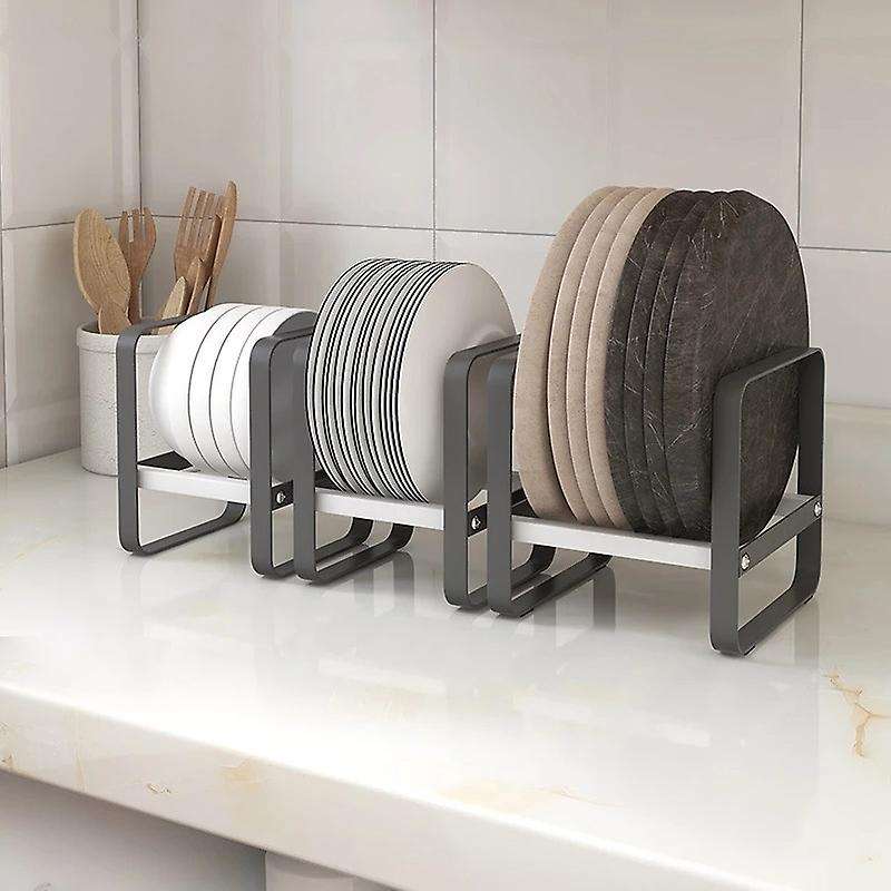 2pcs Metal Dish Rack Kitchen Board Holder Cabinet Storage Shelves L