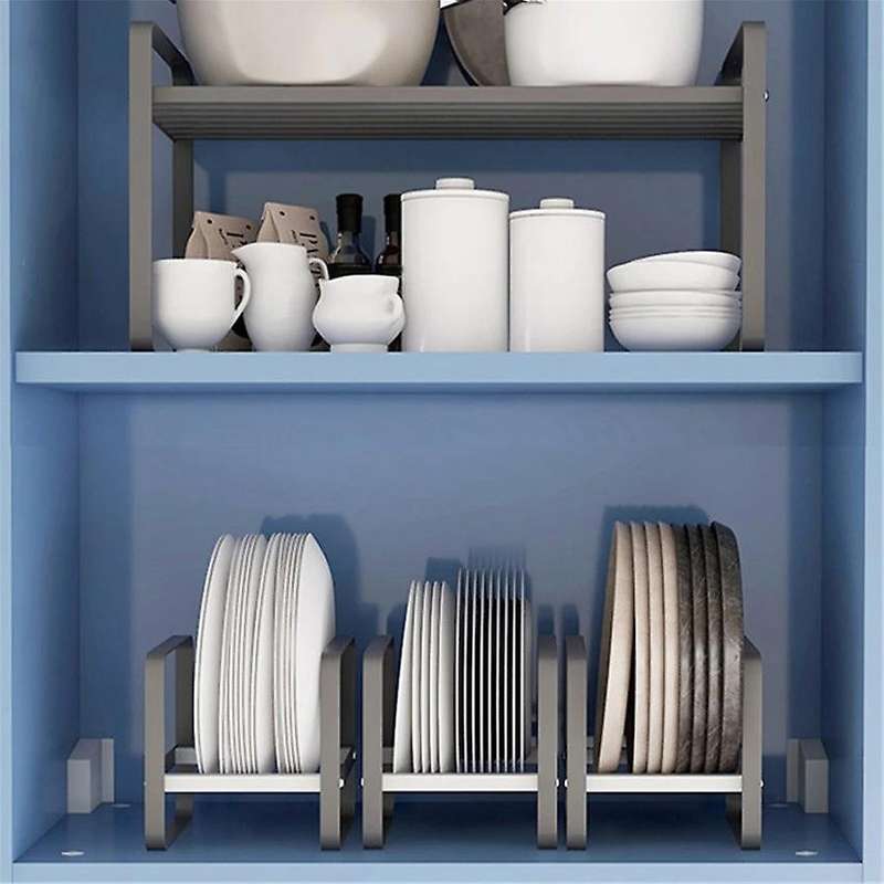 2pcs Metal Dish Rack Kitchen Board Holder Cabinet Storage Shelves L