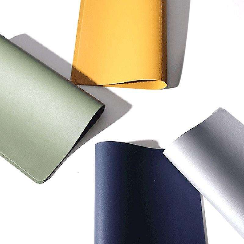 4 Pieces Of Artificial Leather Table Mat, Gray/blue/yellow/green