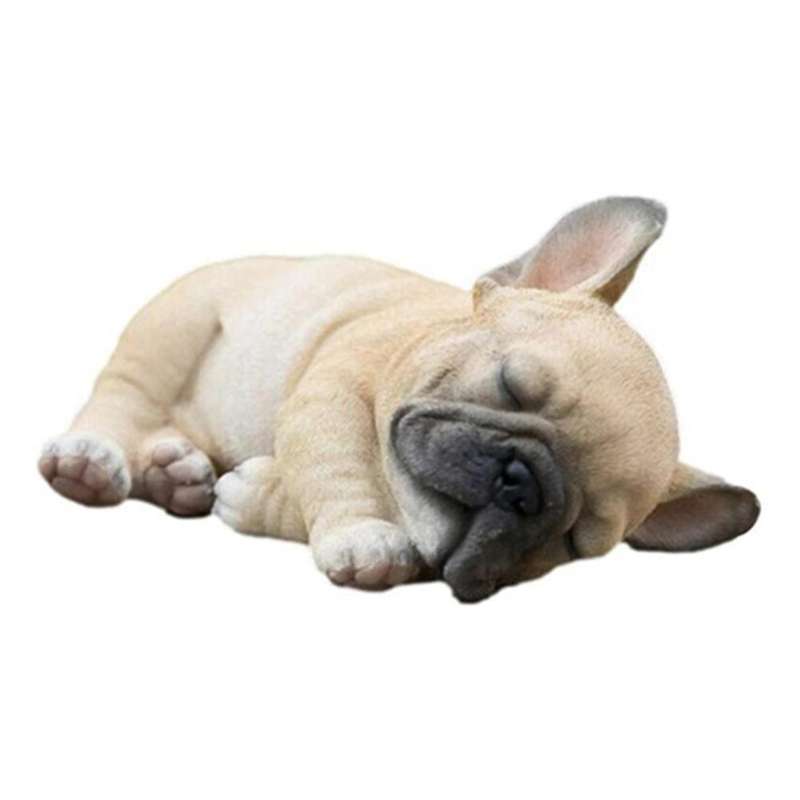 Sleepy French Bulldog Puppy Statue Garden Mini Cute Garden Decor,b
