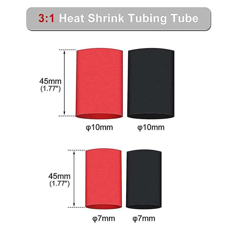 160 Pieces Copper Wire Lugs with Heat Shrink Set Includes Battery