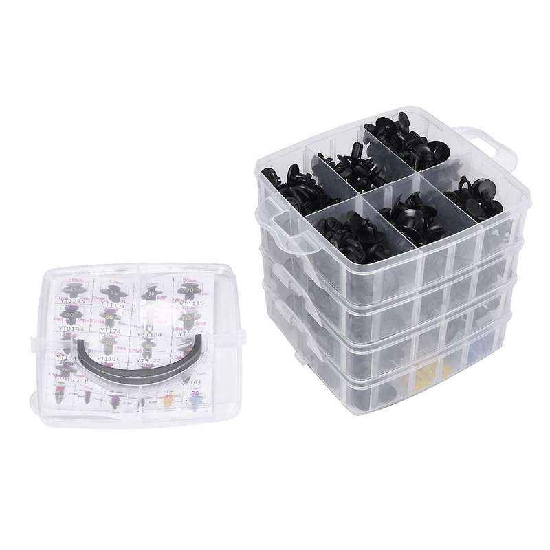 650 Pcs Plastic Car Fender Retainer Different Fasteners Clip Moulding