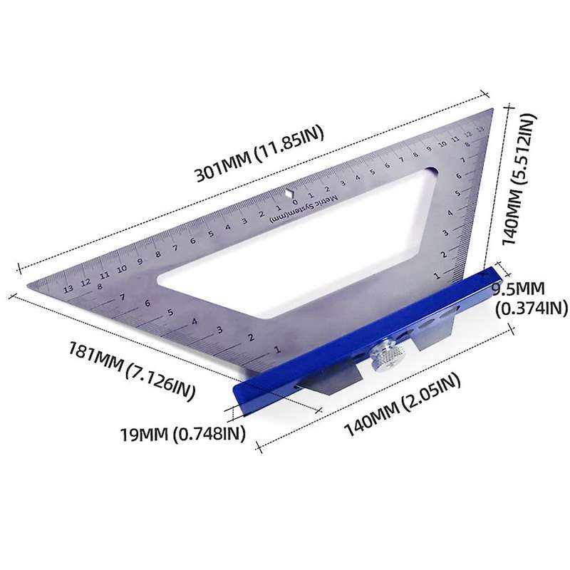 Woodworking Triangular Marker Ruler Line Drawing Marking Gauge