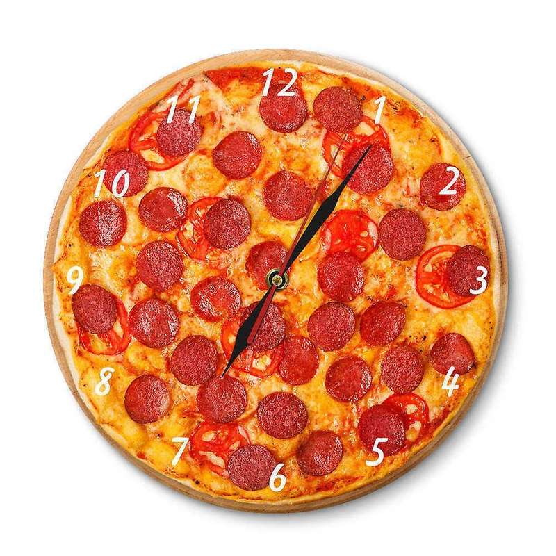 Simulation Pizza Wall Clock Color Picture Series Digital Clock A