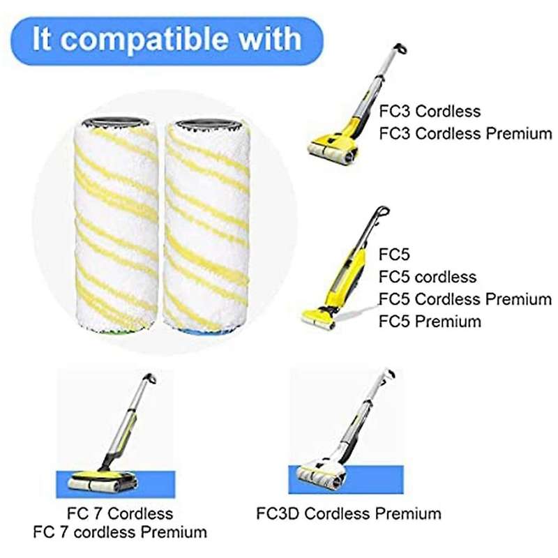 Replacement Rollers for Karcher Fc7 Fc5 Fc3 Microfiber Rollers