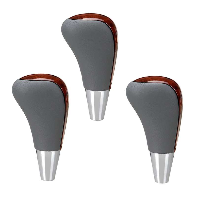 3x Wood Grain Gear Shift Knob for Toyota Corolla /harrier Black