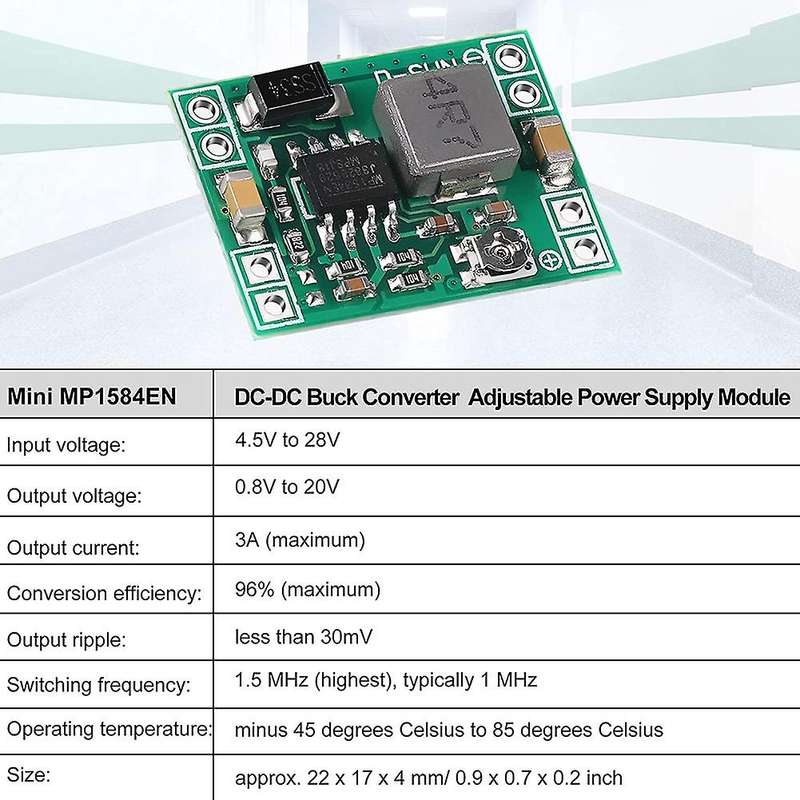 20 Pcs Mp1584en Dc-dc Buck Converter Adjustable Power Supply Module