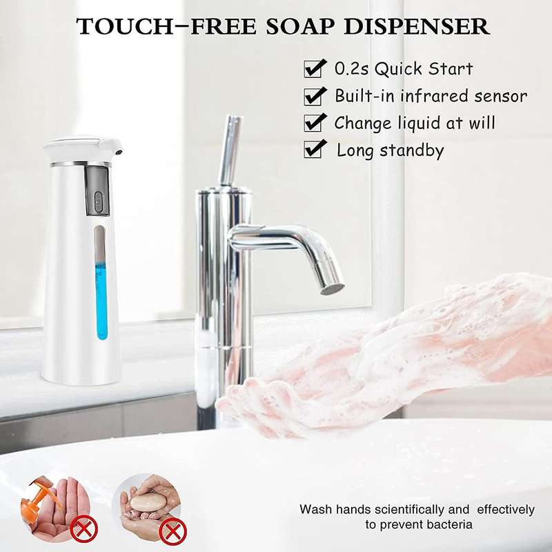 Soap Dispenser 350ml Auto Soap Dispenser Ipx6 Waterproof for Home