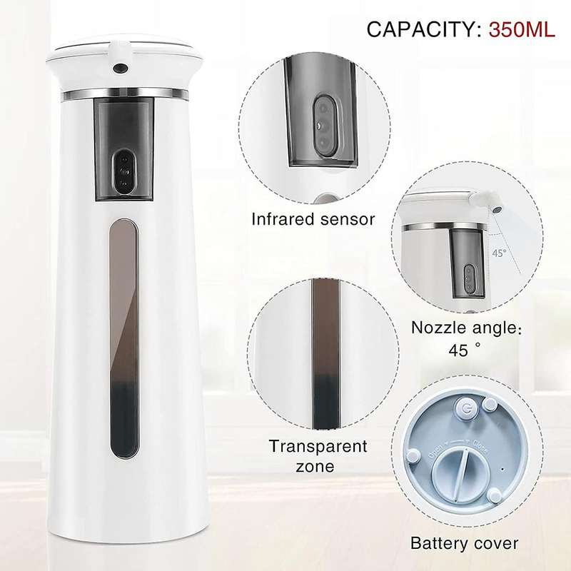 Soap Dispenser 350ml Auto Soap Dispenser Ipx6 Waterproof for Home