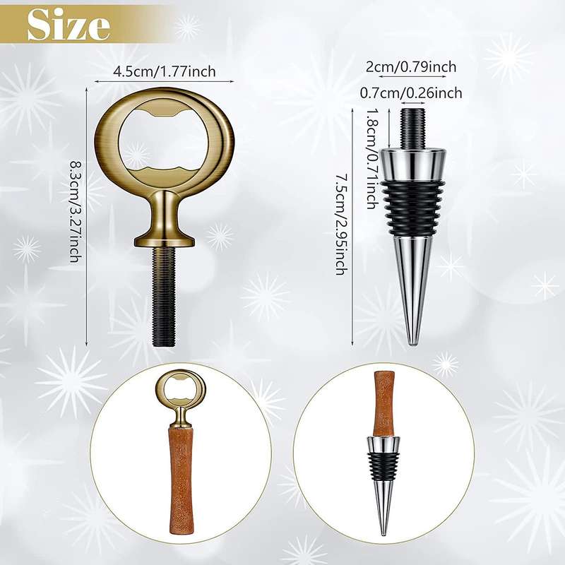 10pcs Wine Stopper and 5pcs Blank Stainless Steel Bottle Opener
