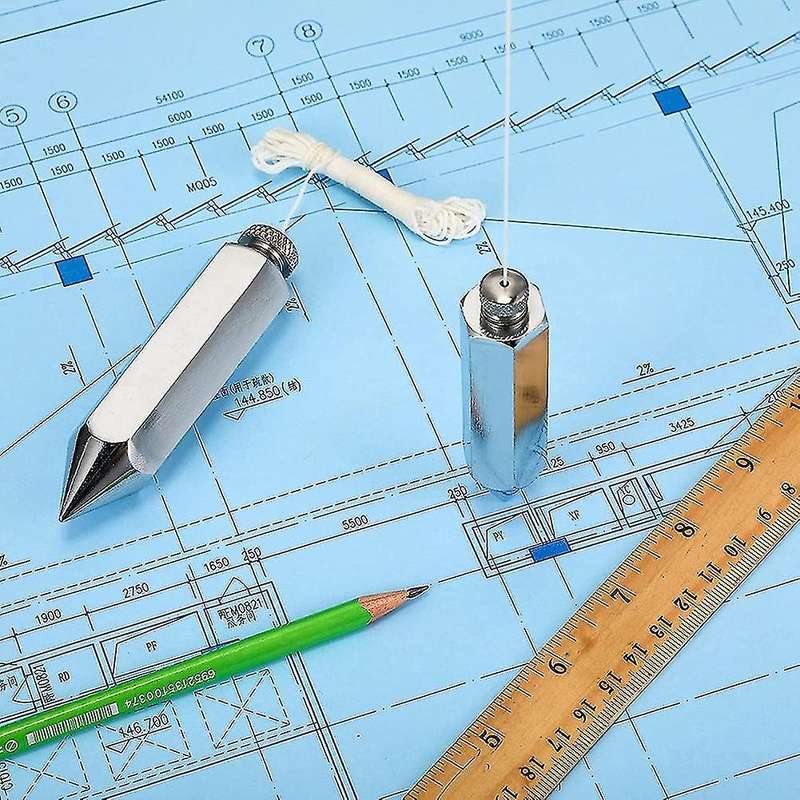 Plumb Bob with String Hexagon Steel Plumb for Surveyor Construction