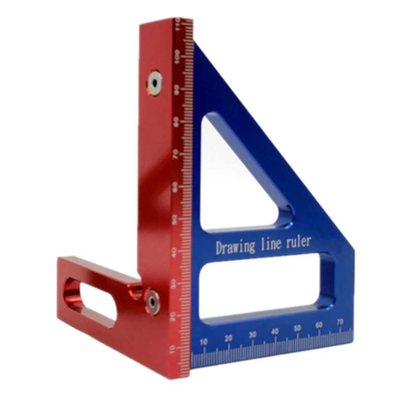 Woodworking Square Protractor Aluminum Alloy,blue L