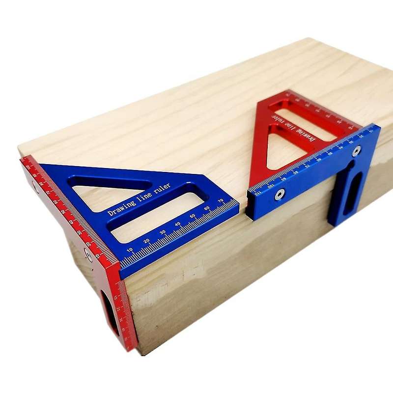Woodworking Square Protractor Aluminum Alloy,blue L