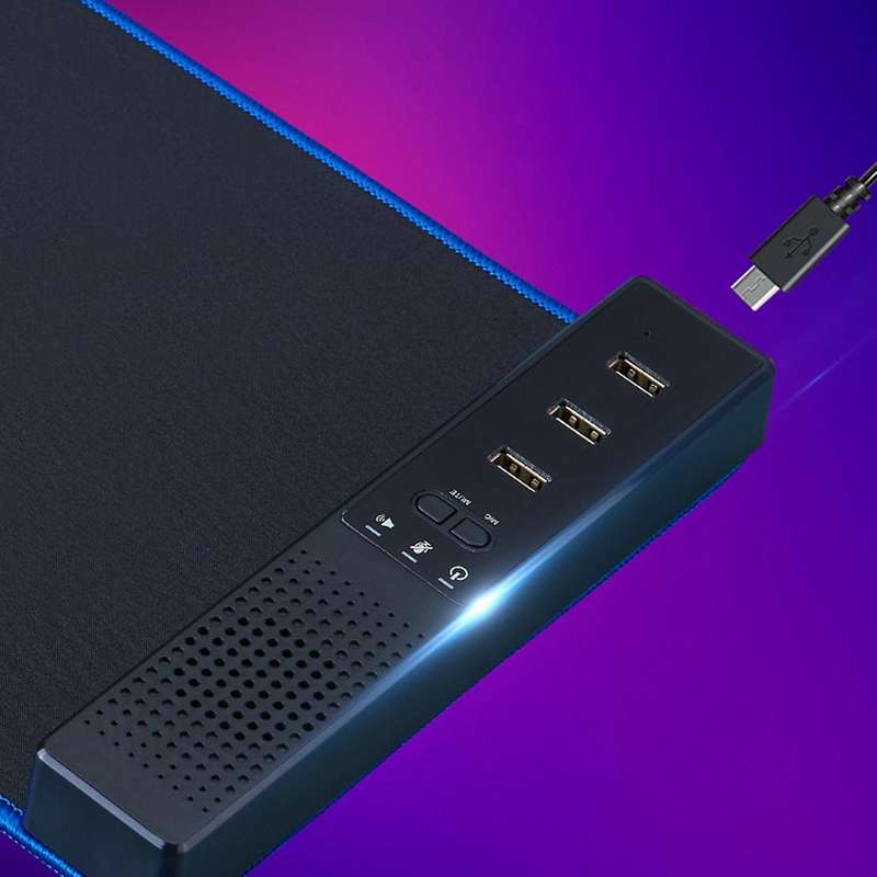 3 In 1 Computer Speakers with Microphone & Hubs for Video Conference