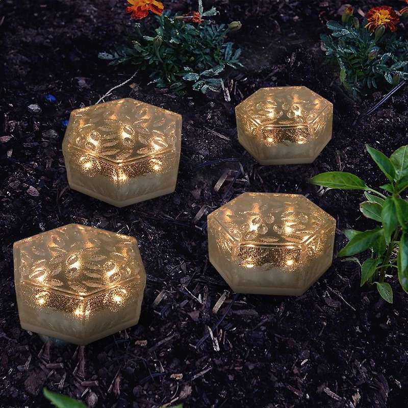 Solar Garden Lights,waterproof Solar Brick Lights for Pavers Walkway