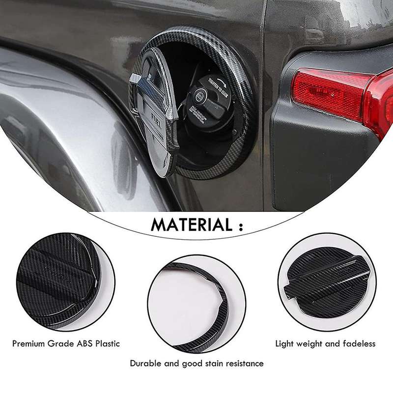 Gas Cap Cover Trim Abs for 2018-2021 Jeep Wrangler Jl (carbon Fiber)