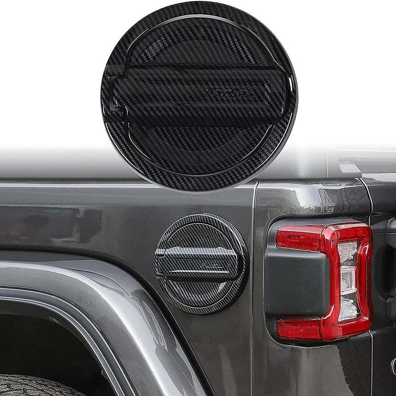 Gas Cap Cover Trim Abs for 2018-2021 Jeep Wrangler Jl (carbon Fiber)