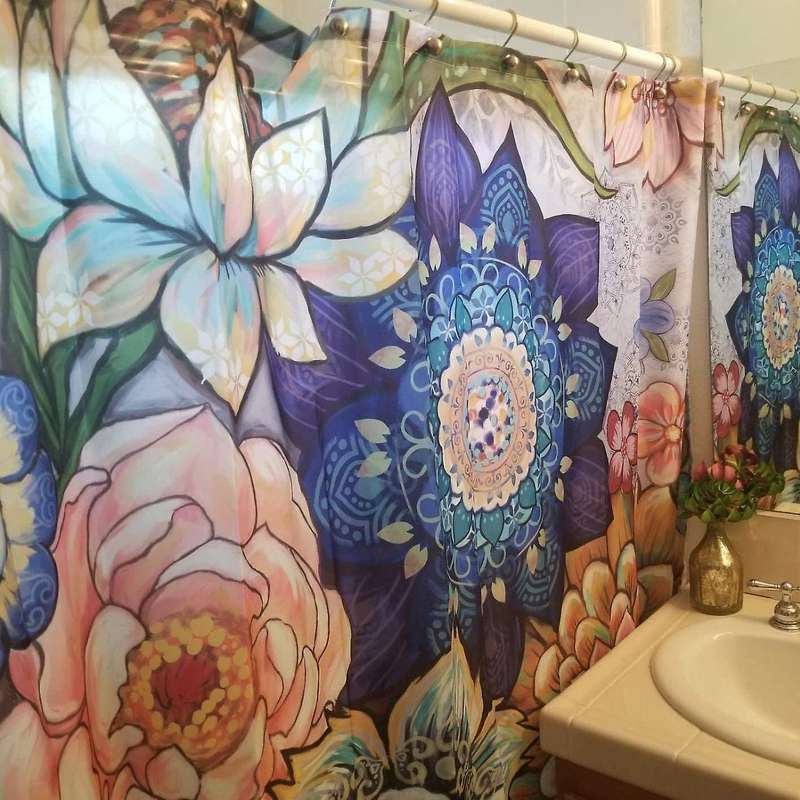 Bohemian 3d Digital Printing Polyester Waterproof Shower Curtain