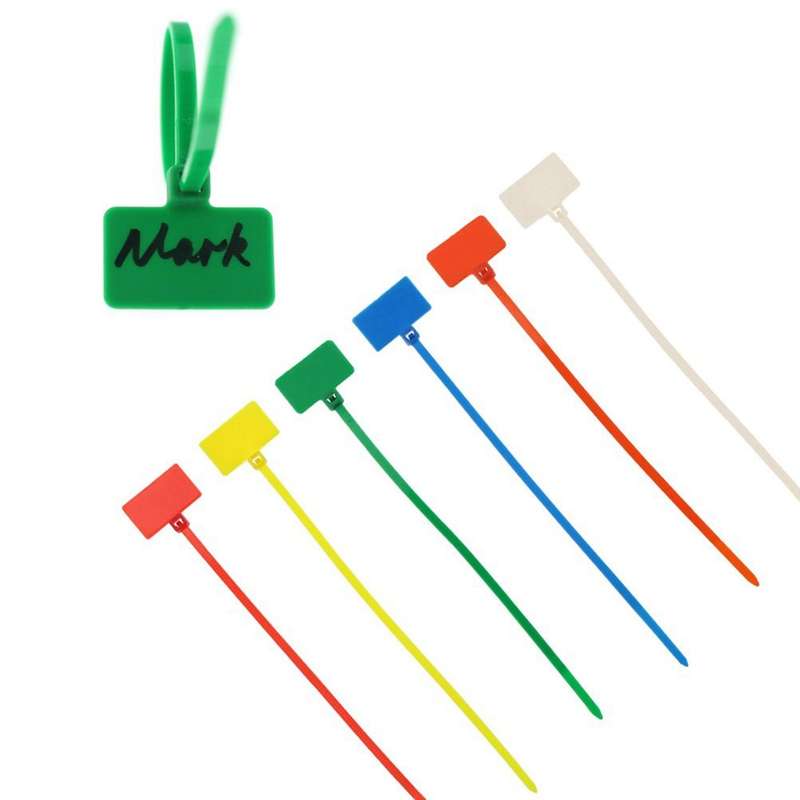 500 Pcs 7colors Nylon Cable Marker Wire Zip Mark Tags Power Marking
