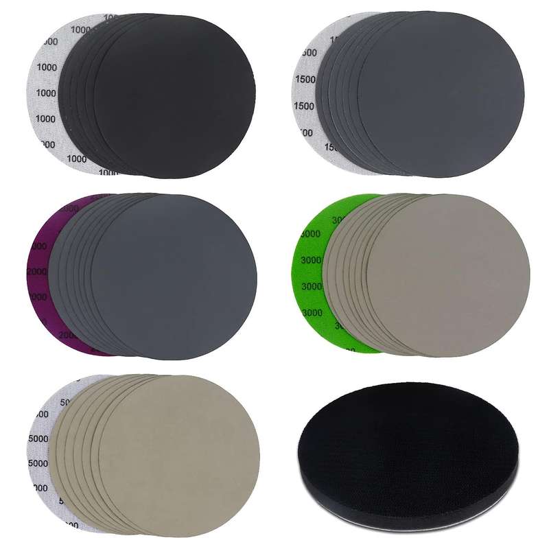 40pcs 6 Inch (150mm) Wet Dry Sanding Discs Assorted Grit