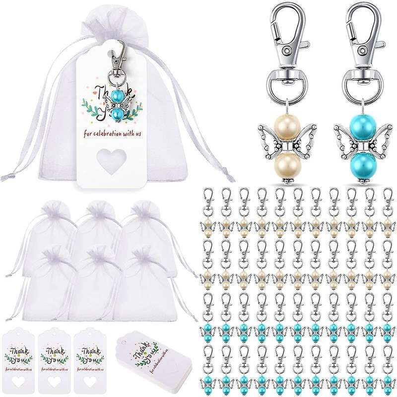 30pcs Angel Keychain Souvenir Baby Shower Favor Gifts Set with Tag