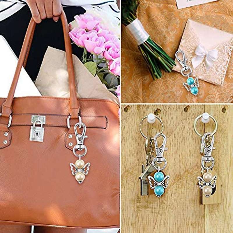 30pcs Angel Keychain Souvenir Baby Shower Favor Gifts Set with Tag
