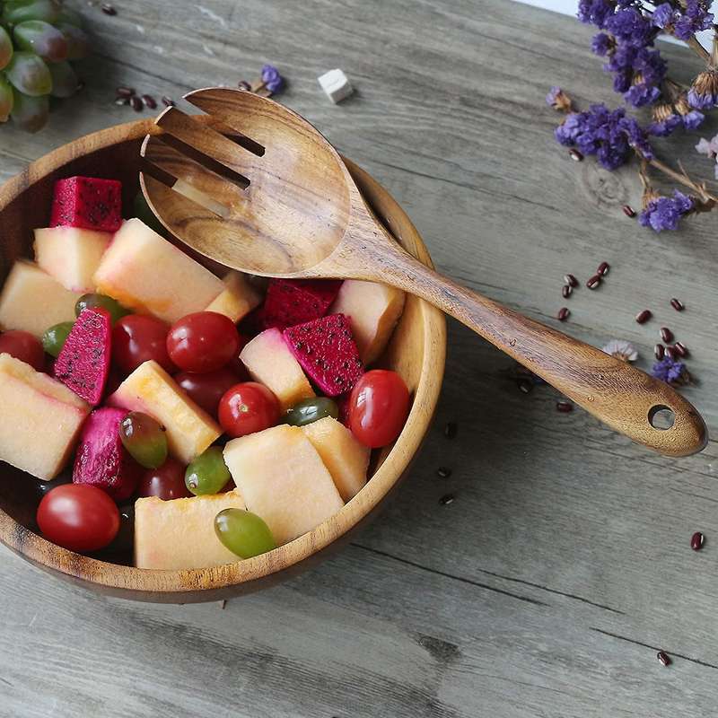 Wooden Soup Spoons for Eating with Utensils Set,long Handle Spoon