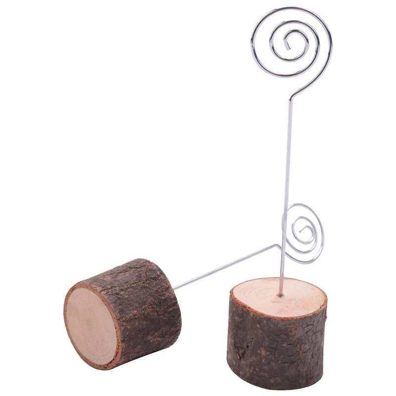 20 Pack Rustic Wood Place Card Holders, Picture Holder Stand Rustic