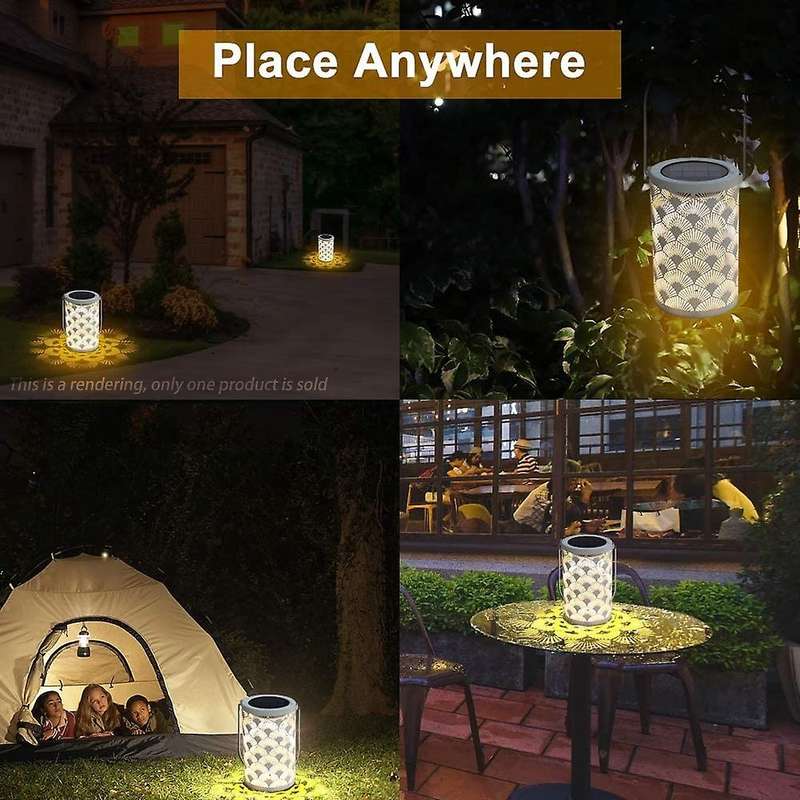 Solar Lantern Light for Decor - Outdoor Hanging Lights with Handle