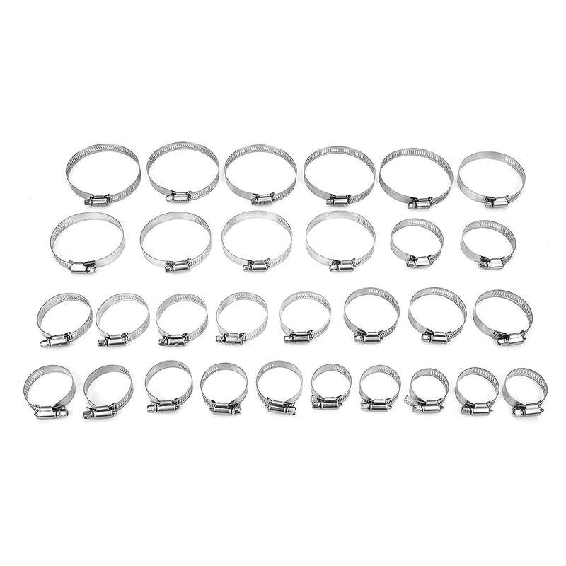 30 American Hose Clamps Strong Clamps with Smooth Through Holes